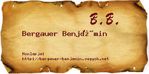 Bergauer Benjámin névjegykártya